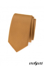 Wąski beżowy krawat Avantgard